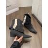 Fashion Cowboy Boot Western Baby Blue High-heeled Pointy Thick Heel Boots Sleeve Short Boots Women Spring and Autumn
