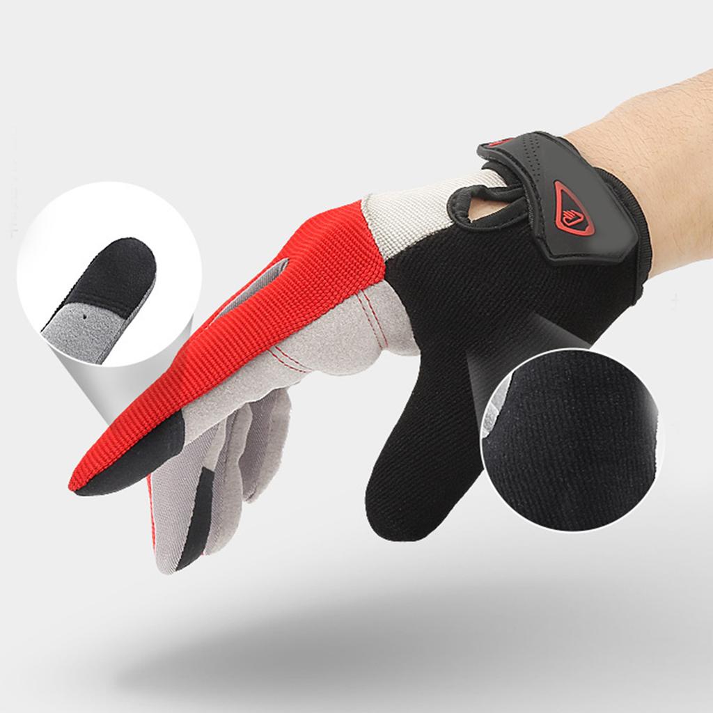 Nonslip Bicycles Touchscreens Gloves Full Finger Cycling Gloves Outdoor Shock Absorbing Workout Gloves Wear Resistance