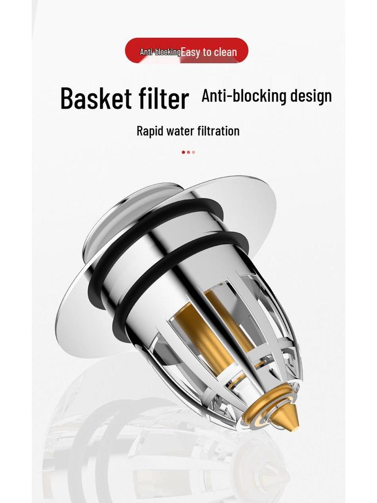 Anti-Odor Pop-Up Drain Stopper for Washbasin
