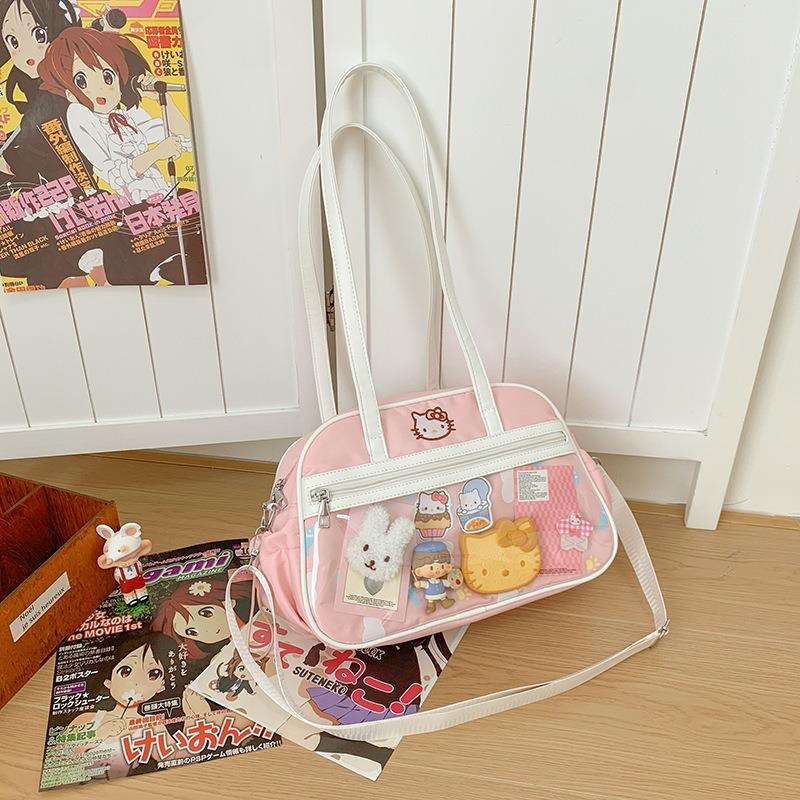 Cartoon Small Food, Cute Transparent Shoulder Messenger Bag, Two-dimensional Baby Bag, Daily Tote Bag.