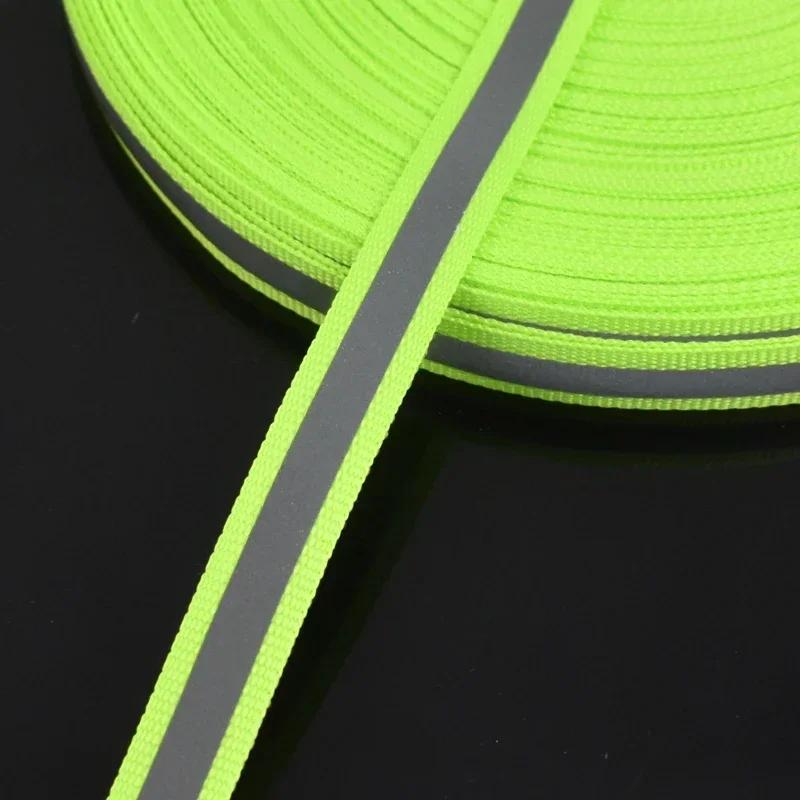 10Yards Meetee 10mm Reflective Nylon Webbing Fluorescent Silver Ribbon Safety Warning Band Uniform Decor Straps DIY Accessories