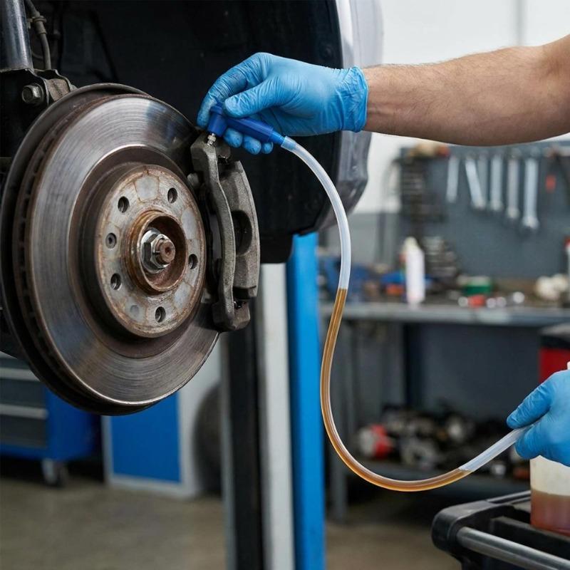 Car Brake Fluid Oil Exchange Pump with 120cm Oil Pumping Hose Empty Drained Oilling Bleeder Auto Brake Oilling Connector Filling