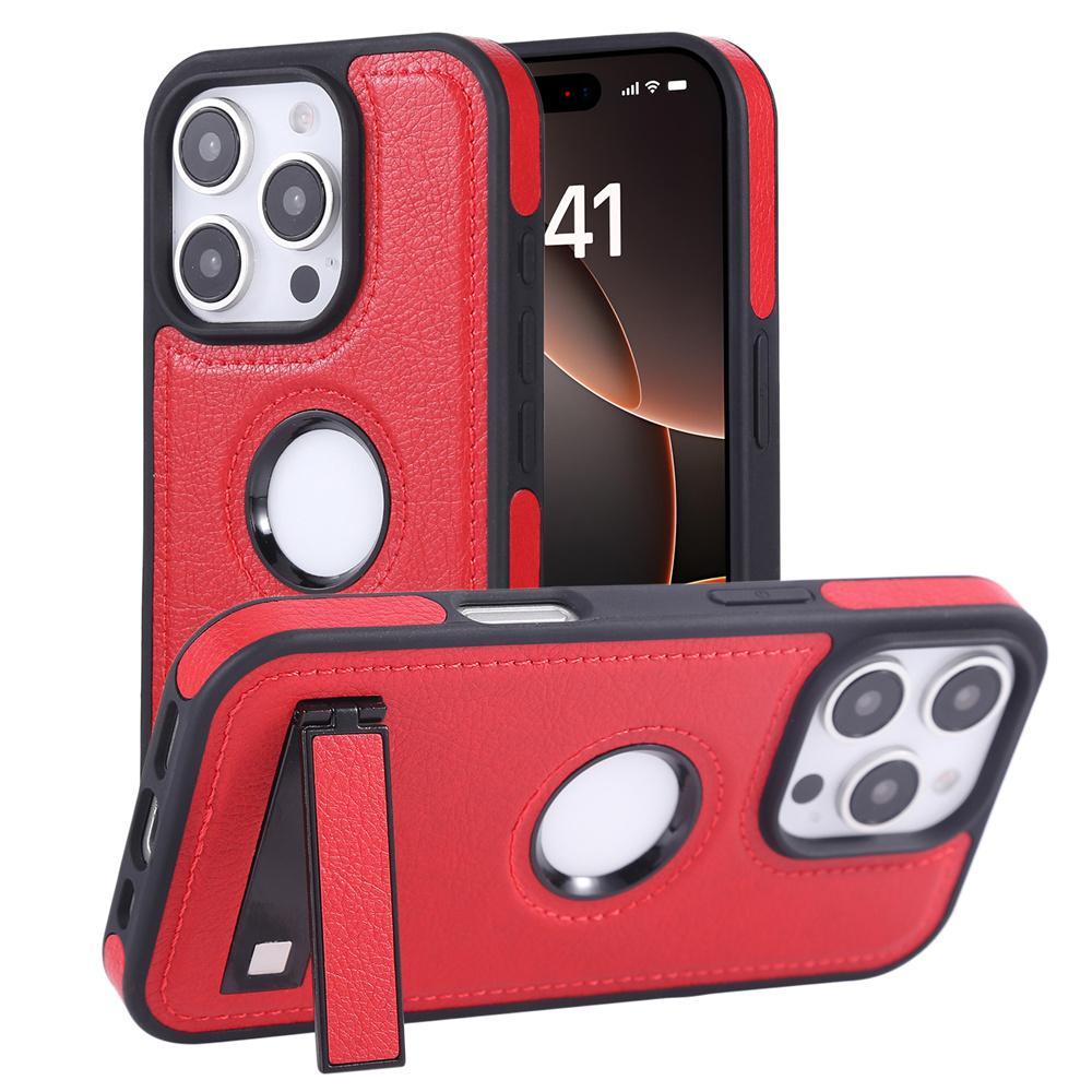 

PU Leather Hidden Folding Stand Phone Case For iPhone 16 15 11 12 13 14 Pro Max Shockproof Bumper Protective Back Cover Case & Holder&iPhone 11