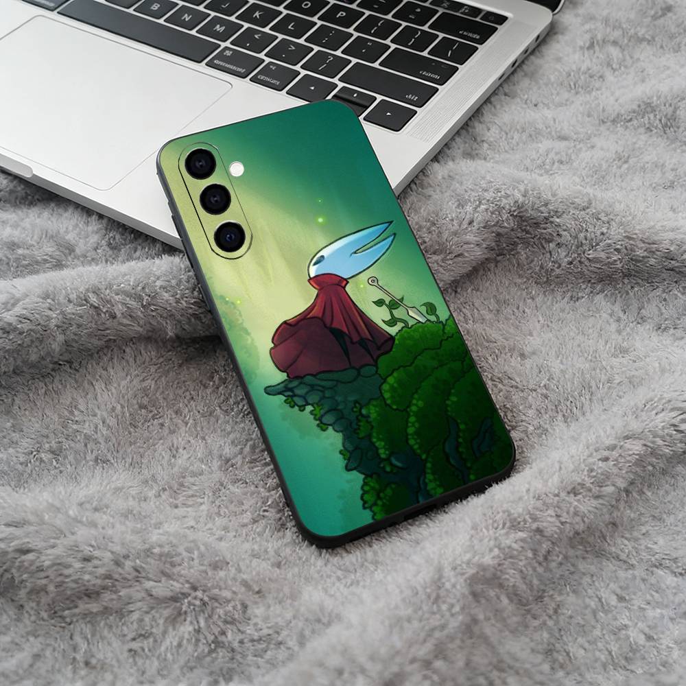 H-Hollow- K-Knight -S-Silksong Black Soft Silicone Phone Case for Samsung Galaxy A73, A71, A72, A70, A53, A52, A51