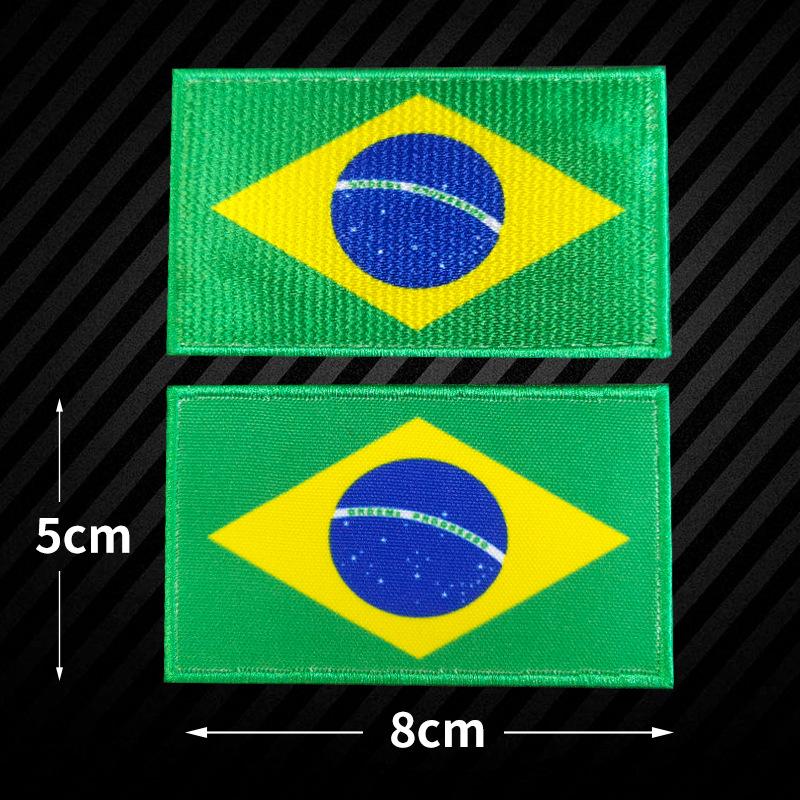 5 Stück Weltflagge Stickerei Stoffaufkleber Armband Klettverschluss DIY Aufnäher Stickerei Stoffaufkleber