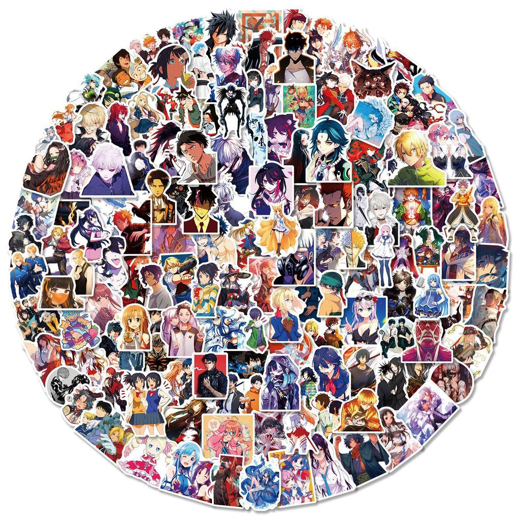 200 Anime Mix And Match Stickers, Luggage, Helmet, Car Stickers, Anime Graffiti Sticker Batch