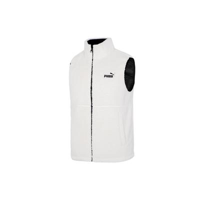 Çift Taraflı Spor Dik Yaka Polar Yelek Erkek Yelekler Beyaz 848955-93