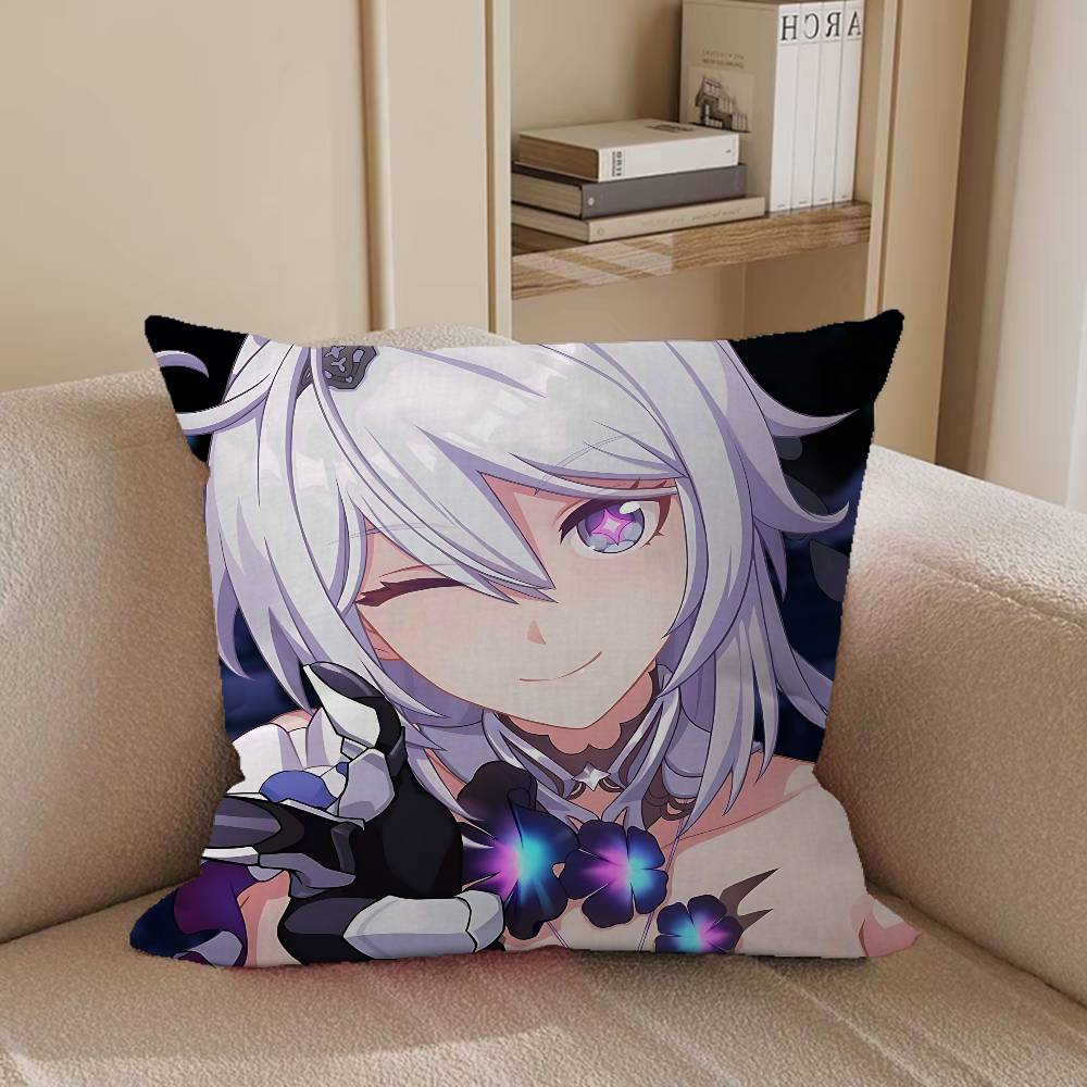 Honkai-i Impact K-kiana Pillow Case Removable Washable Cushion Cover – All-Season Soft Linen