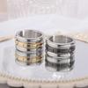 Geometric Three Rings Rotating Finger Ring for Women Fashion Spinning Ring Accessory Elegant Stress Relief Jewelry