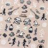 Party Halloween Nails Stickers Nail Art Decoration Luminous Nail Foils Fluorescent Nail Decals