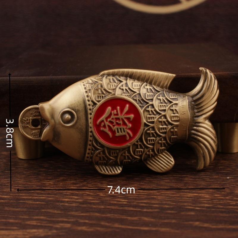 Brass Ornament Surplus Stress Relief Chinese Style Craft Creative Hand Piece Year After Ye