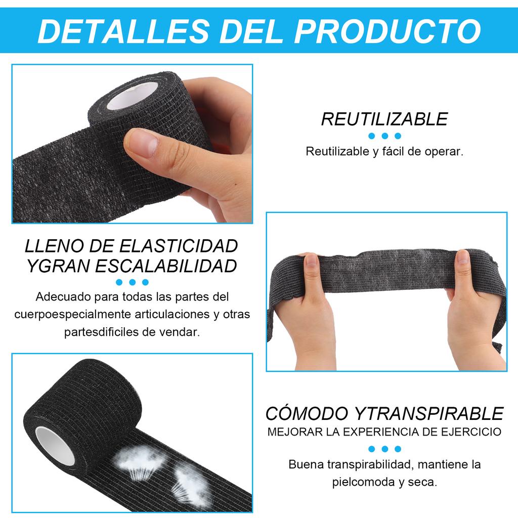 24 Rolls Elastic Self Adhesive Bandage Wrap, Breathable Flexible Fabric Non Woven Cohesive Bandage, Ankle Sprains Swelling