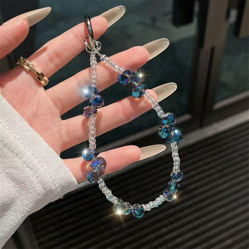 Luxury Crystal Beaded Phone & Handbag Lanyard with Anti-Lost Pendant