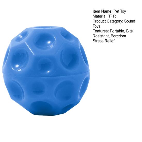 Dog Squeaky Ball Toy Bite Resistant Pet Interactive Chew Toy Small Medium Large Dogs Teething Cleaning Boredom Enrichment Toy