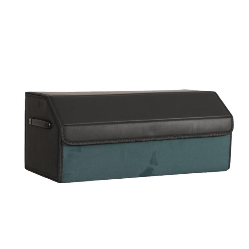 OEINGOEING Suede Patchwork Car Trunk Storage Box