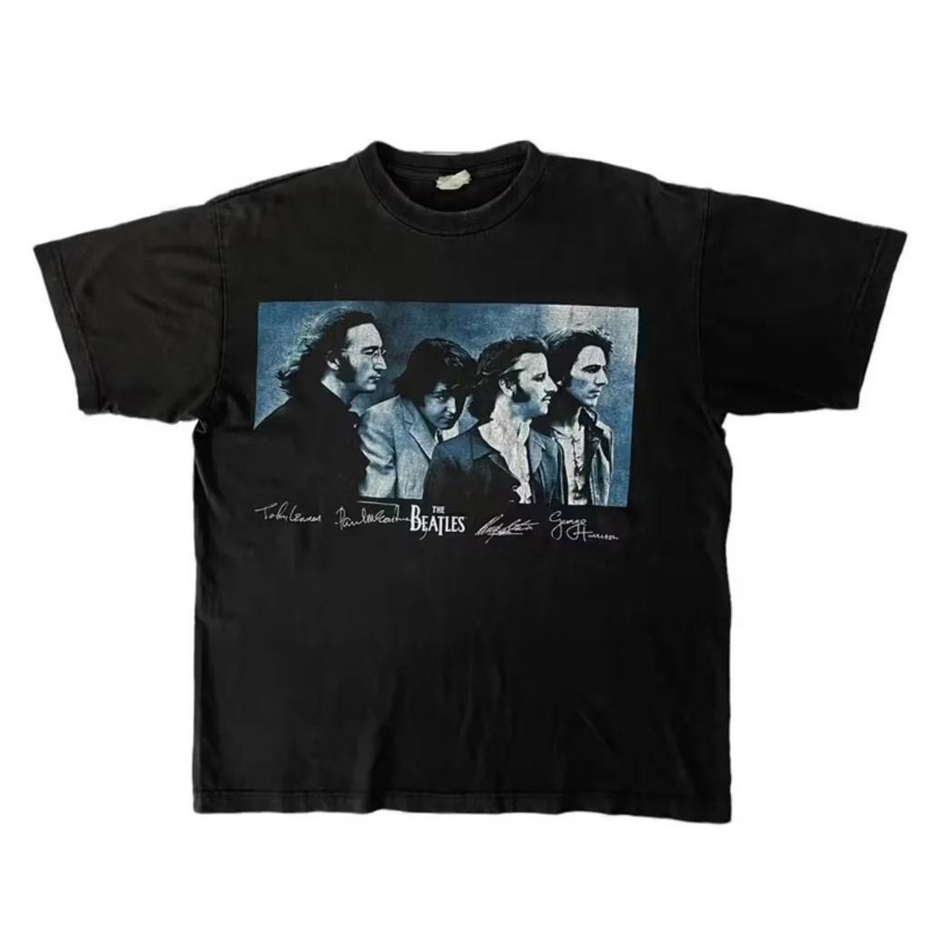2026 The Beatles Vintage Rock Amerikanisches Retro T-Shirt Frühjahrsmode Sport Baumwolle Unisex T-Shirt Kleidung Tee Y2k Frau