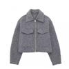 Tweed Cropped Jackets for Women Autumn Winter Short Coat Jacket Women Zip Crop Demi-season Jacket Woman Outerwears