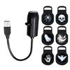 USB-betrieben Halloween-Themen-Projektionslampe mit 6 Folien, verstellbarem Winkel, ABS-Textur, geeignet für den Innenbereich