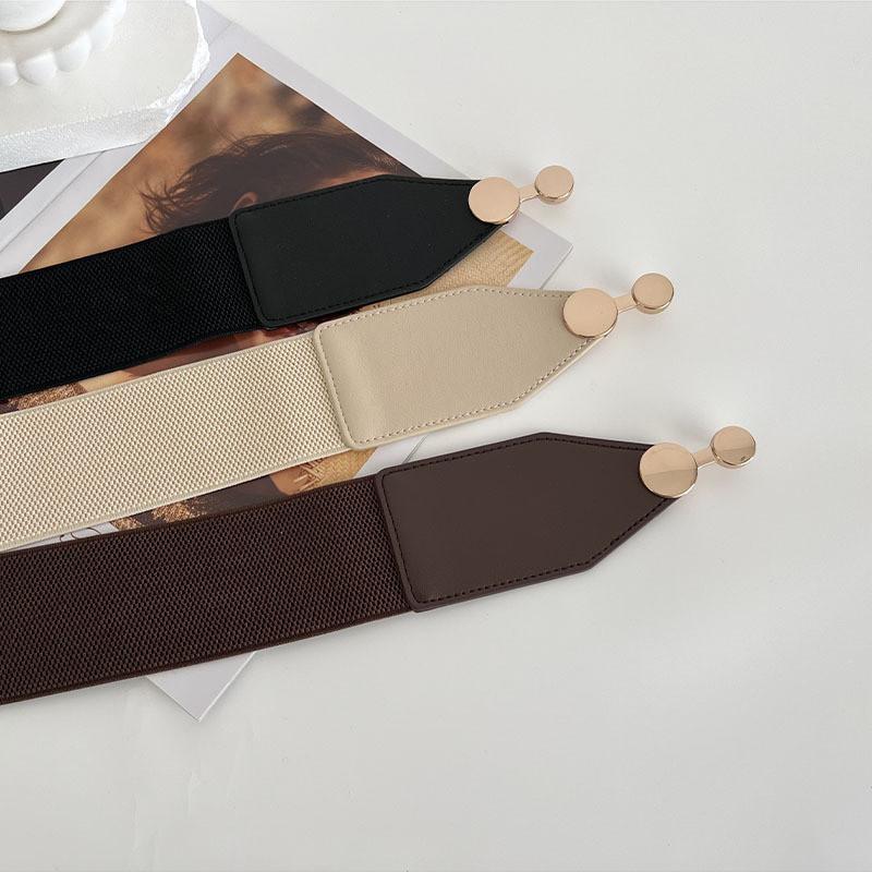 Fashionable Women's Plus Size Waist Belt Trendy Faux Leather With Alloy Buckle