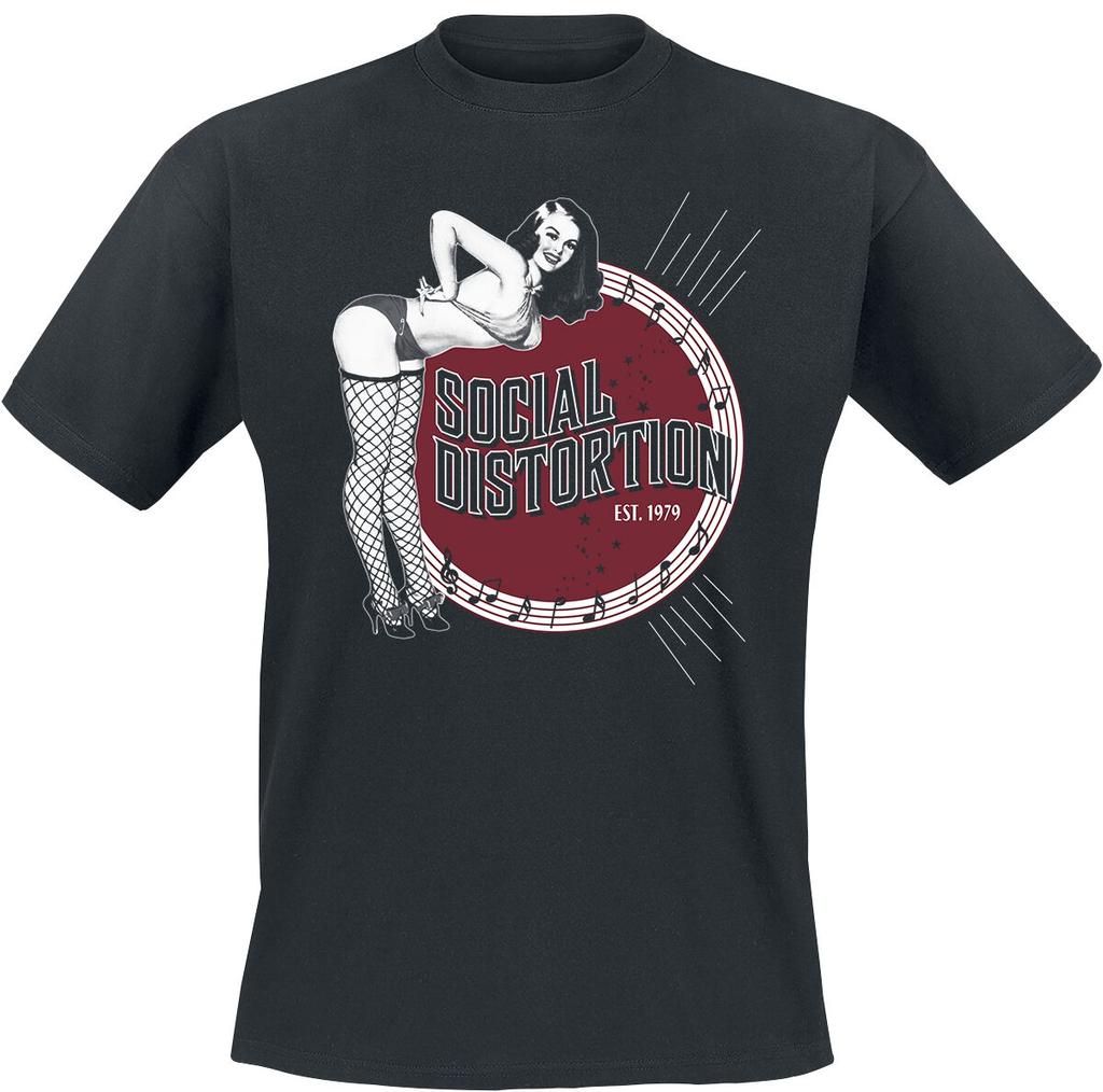 New Social Distortion Graphic Cotton Tshirt Unisex Summer Short Sleeve Fashion Brand Tee Luxury Casual Vintage Tees