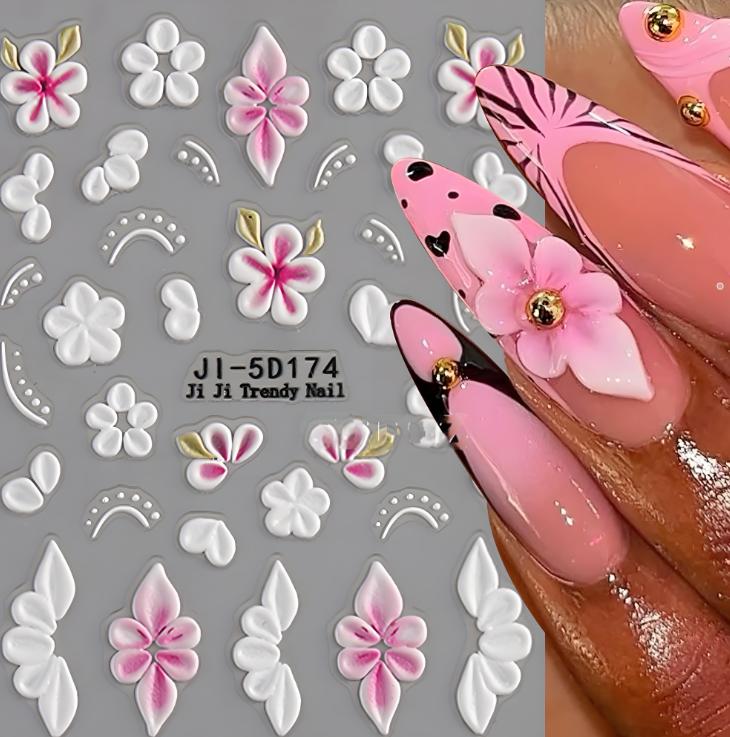 

5D DIY наклейки для дизайна ногтей клейкие наклейки для дизайна ногтей маникюр советы письмо лист цветок палочки для ногтей декор обертка