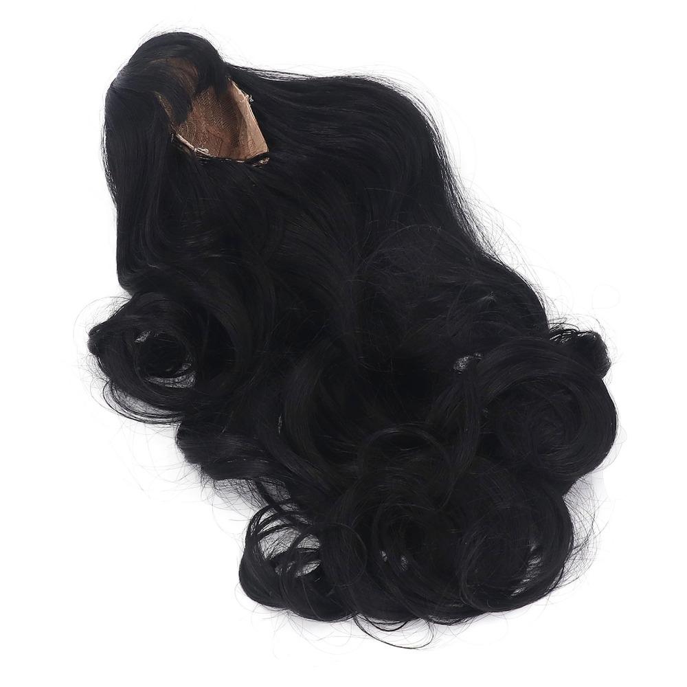 Black Doll Hair Wig Soft Doll Replacement Wig Doll Accessories for BJD Doll Wig  1/3 Doll