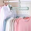 Portable Foldable Hanger 9hole Plastic Hanger Home Wardrobe Storage Hangers Thickened Anti Slip Rotating Hangers WardrobeStorage