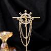 Baroque Rhinestone Pearl Corsage Necklace Brooch - Retro British Court Suit Accessory