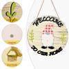 Charming Wooden Christmas Rudolph Door Hanger With Customizable Welcome Accessories For Festive Wall Decor