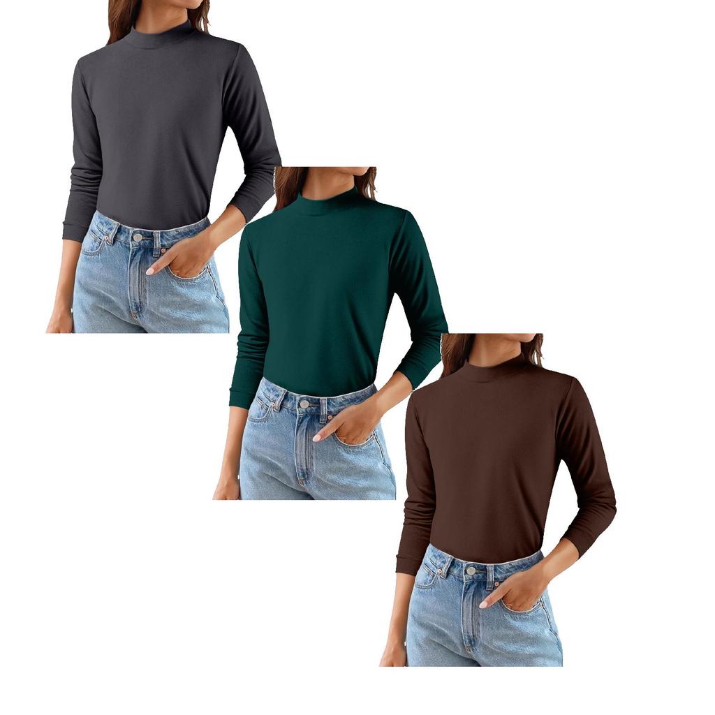 Women's Solid Color Long Sleeved Fashionable Women's Casual Top