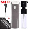 2 in 1 Touch Screen Mini Screen Cleaner Spray Empty Bottle Set Dust Remover Polish Cleaning Tools for Phone Laptop Cleaning Kit