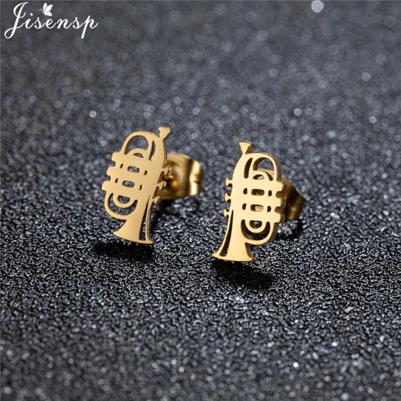 Unique Christmas Earring Stainless Steel YES NO Cactus Footprint Music Stud Earrings for Women Tiny Star Boots Jewelry Girl Gift