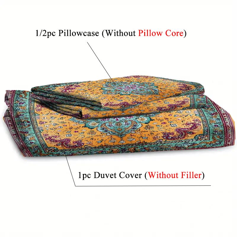 New Bohemian Style 3D Printed Bedding Cover Pillowcase European And American Retro Ethnic Colorful Style Duvet Cover Sets