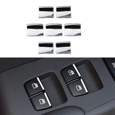 7Pcs/Set ABS Chrome Window Lifter Switch Button Cover Trim for Hyundai Accent Solaris Verna 2016 - 2020 Accessories