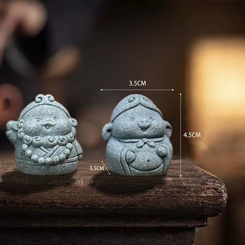 Cute Journey To The West Master And Apprentice Four Ornaments Rockery Bonsai Fish Tank Landscaping Ornaments Micro Landscape