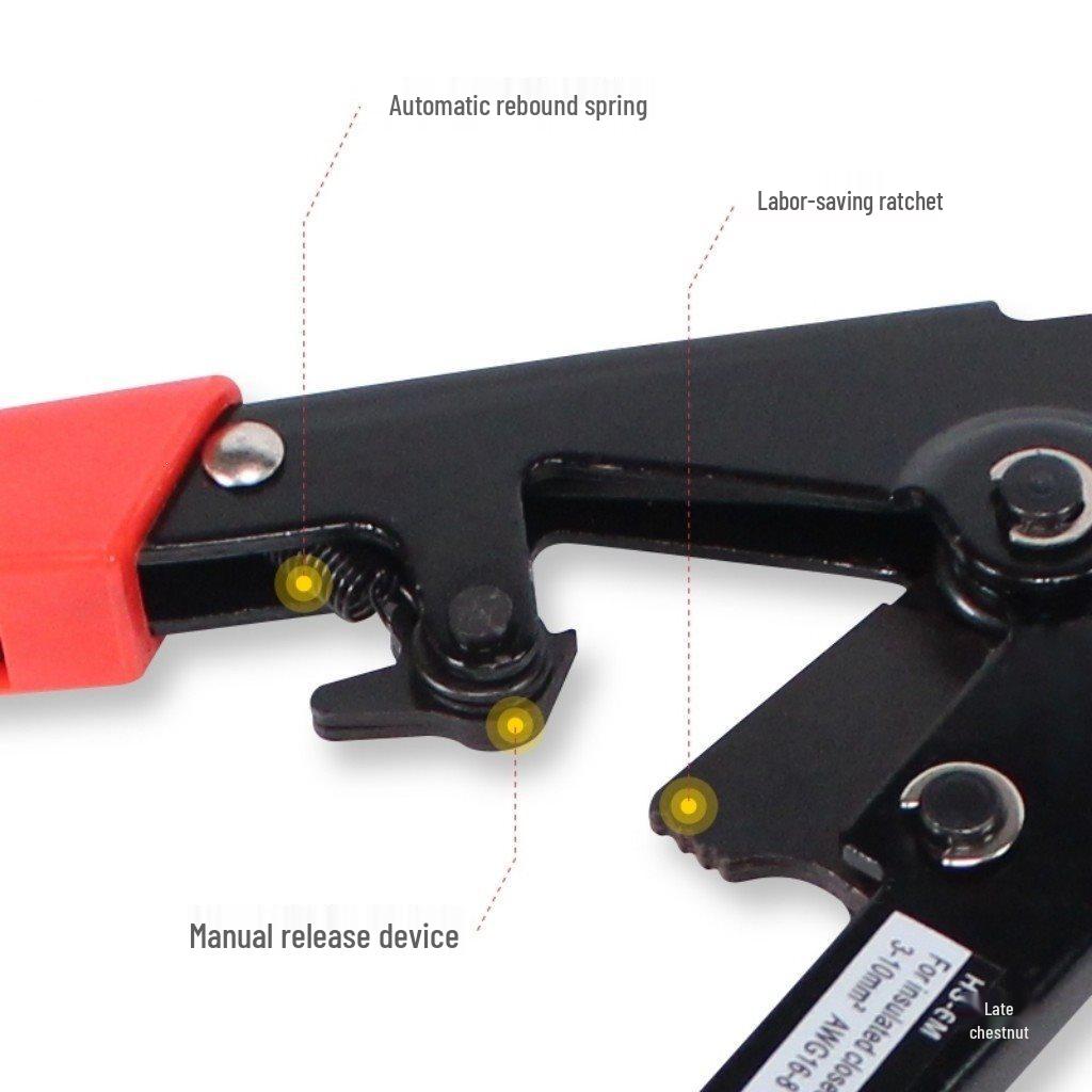 Ratchet Wire Crimping Pliers with Nipple Terminal and Insulated Plastic Terminal CE-1X-2X-5X