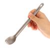 Cuillère à long manche pour le camping Acier inoxydable léger Résistance à la corrosion Spork/cuillère Portable Pique-nique Camping Vaisselle pour le dîner