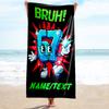 1PC Custom Name "80s Retro Vibes" Beach Towel Highly Absorbent And Sand-Resistant Towel for Swimming, Pool, Yoga, And Travel Lightweight