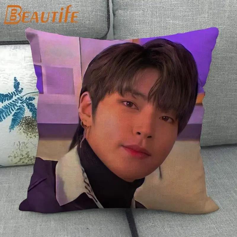 Custom Hwang In Yeop HOT KPOP Pillowcase 45X45cm Wedding Decorative Eco-Friendly Cotton Linen Fabric Pillow Case