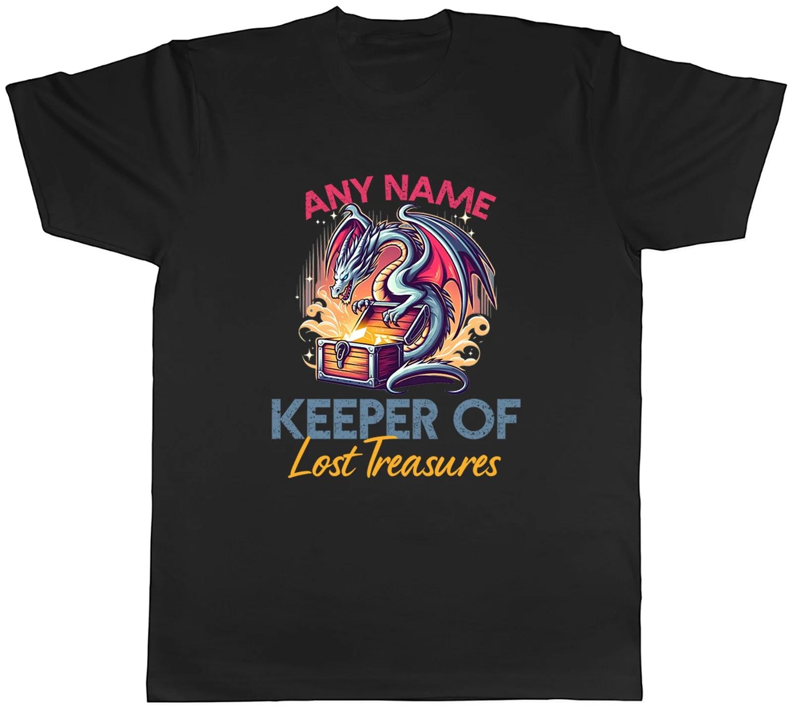 Personalised Keeper of Lost Treasures Dragon Mens T-Shirt Tee Gift Top XL
