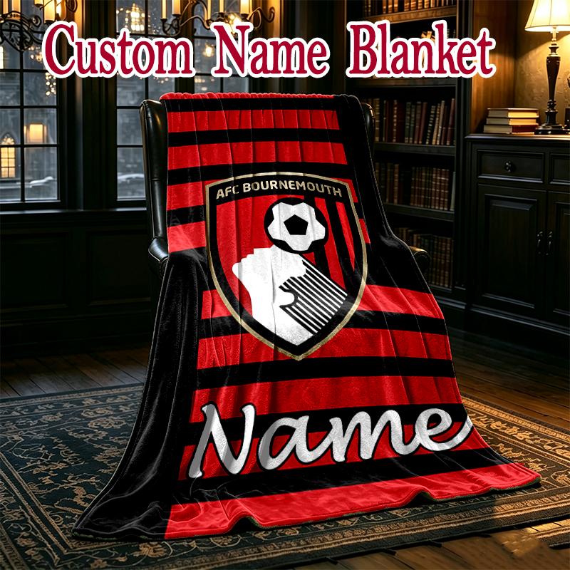 [AFC Bournemouth (7) Blanket] Creative Blanket for Women Men Family Friend on Birthday Mothers Fathers Day Valentines Day