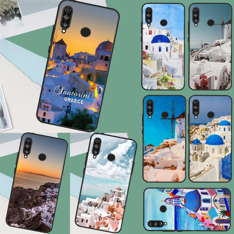 Oia Santorini Greece For Huawei Nova 8i 7i 11i 12i 12s 9 10 SE Y90 Y60 Y70 Y72 Y61 Y91 P30 P40 Lite P60 Pro Case