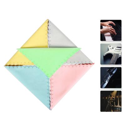 5 Peças Pano de Limpeza para Violino 4,72x4,72 polegadas Pano Limpador Pano de Limpeza de Microfibra Pano de Limpeza Macio para Instrumentos Musicais