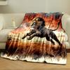 Majestic Lion in Sunset Savannah print blanket soft and cozy perfect for the living room bed sofa or a nap,gift