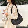 2025 autumn new fashion simple large capacity casual croissant crescent bag niche women's shoulder messenger bag