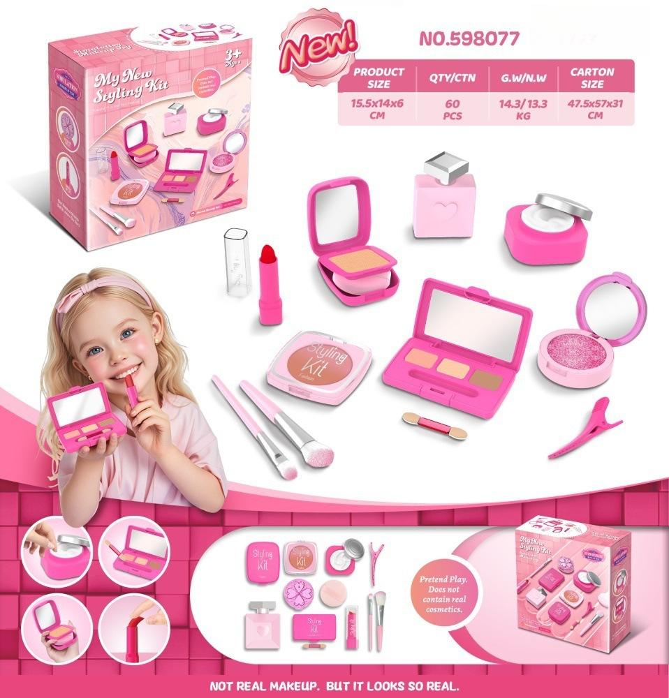 

Игрушечные аксессуары для макияжа, симуляция, набор для переодевания принцессы, игровой домик для девочки, румяна наносить нельзя