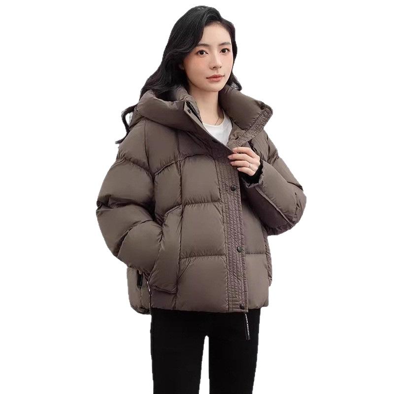 3D Pocket Winter Down Jacket: New Korean-Style, White Duck Down, for Petite Figures - Versatile Cold-Protection Wear