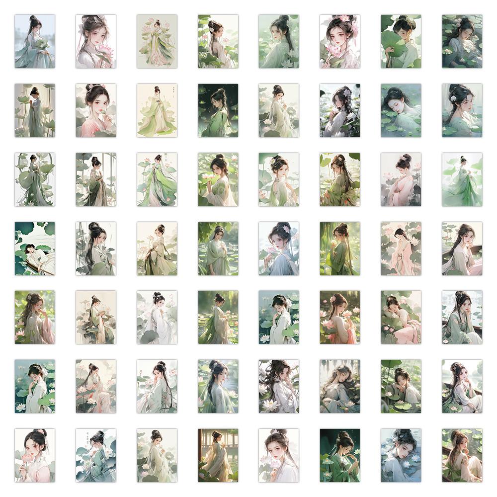 

60 шт. Наклейки «Девушка-лотос» — Элегантный цветочный декор для блокнотов, телефонов и поделок своими руками Магазин AnimeWorlds
