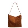 Suede Bag Women's Large Capacity 2025 New Autumn and Winter Retro Shoulder Messenger Bag Commuter Tote Bucket Bag