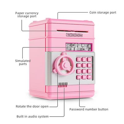 Kreativní prasátko Automatické Mini Trezor Mince Úspora peněz Pokladnička Heslo Počítadlo Kód Zámek Bankomat na mince Dárek pro děti